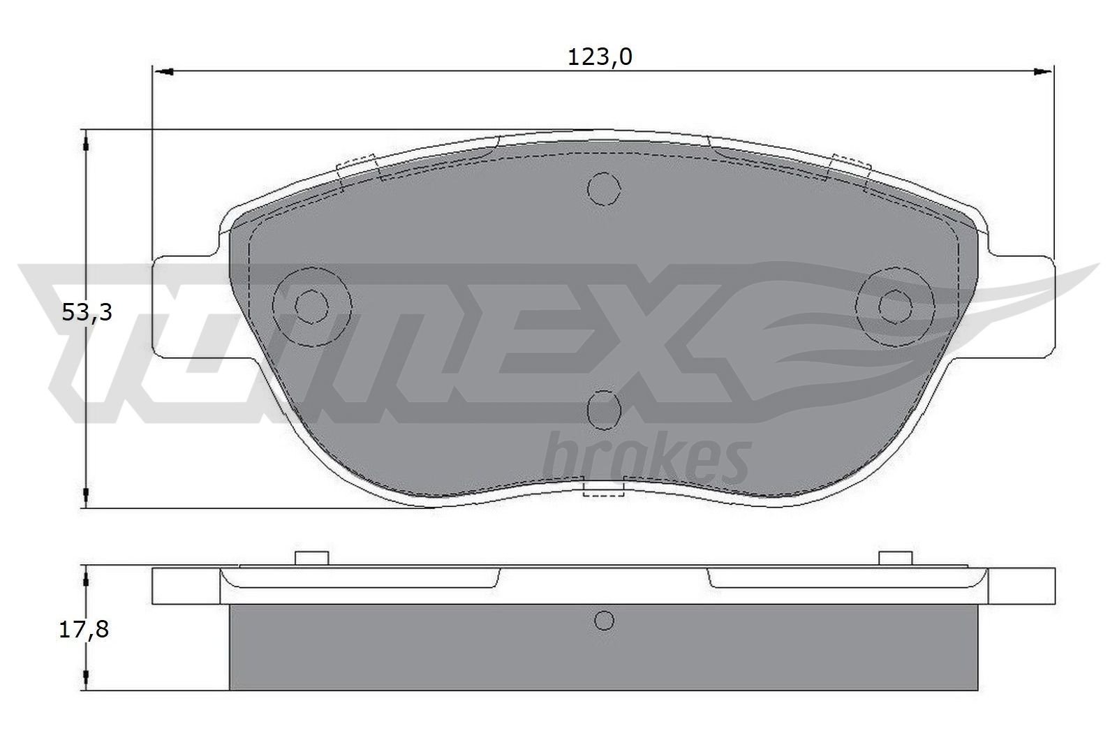 Obrázok Sada brzdových platničiek kotúčovej brzdy TOMEX Brakes  TX12483